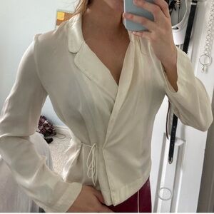 Wilfred Wrap Silk Blouse